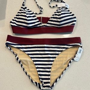 NWT Matching Red, White & Blue Bikini Set Size Medium